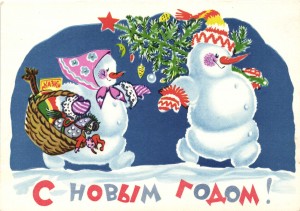 Snowman postcard