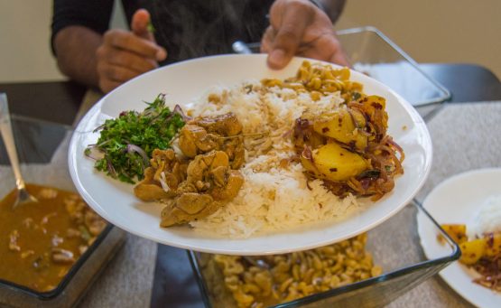 Traditional Sri Lankan lunch table | thefoodiemiles.com