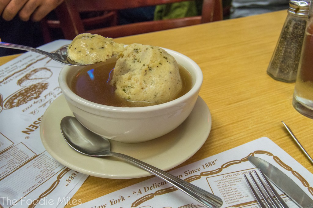 matzo ball soup at katz's deli new york