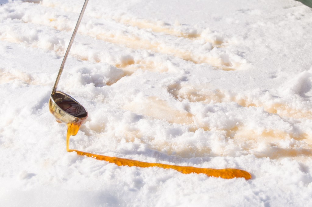 Maple taffy on snow