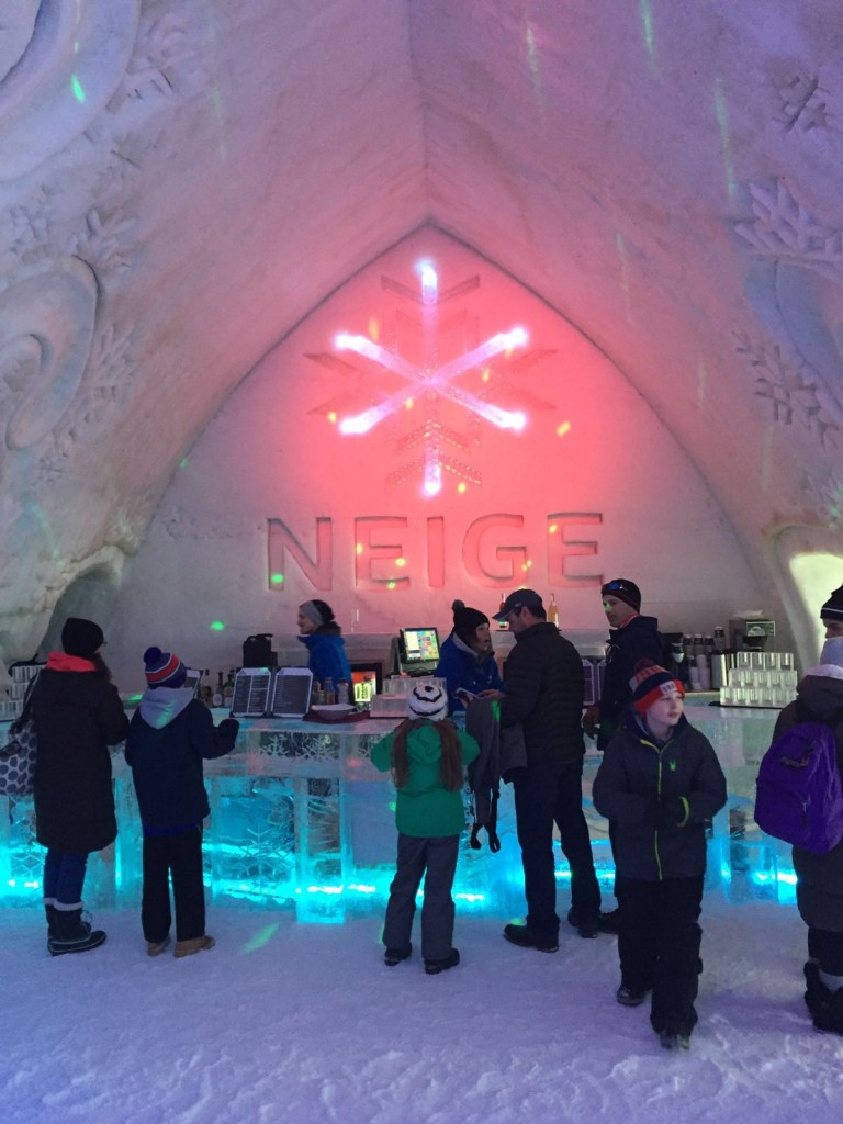 Neige ice bar in Hotel de Glace