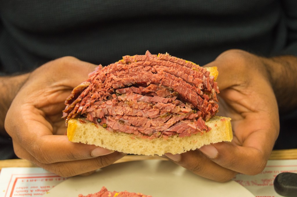 Smoked meat at Schwartz's