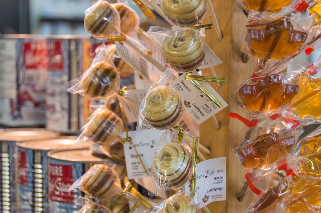 Maple lollipops at Jean Talon Market