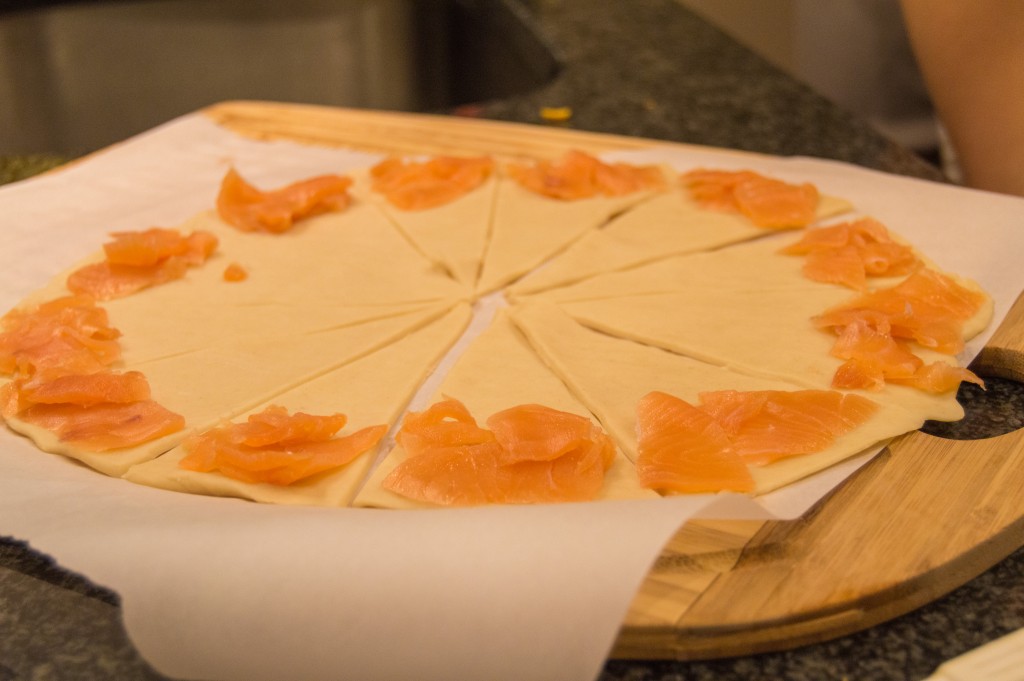 Salmon rolls step by step