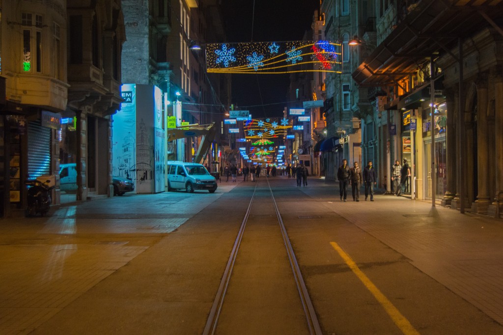 Istiklal street at night