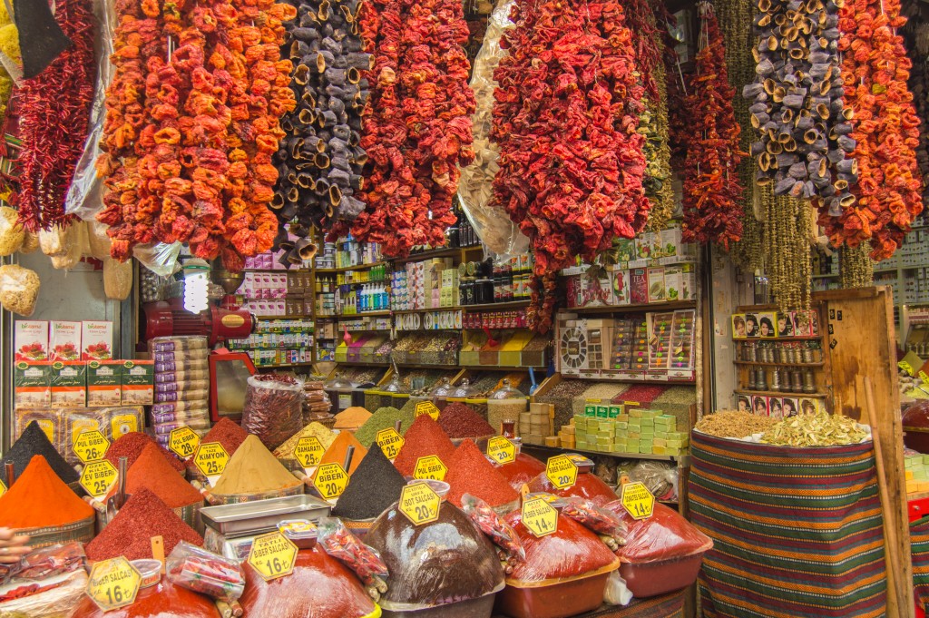 Tomato paste at the spice market Istanbul