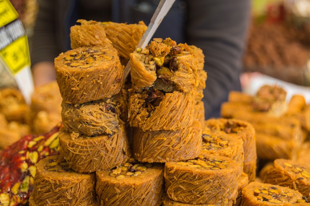 The famous food market in Istanbul