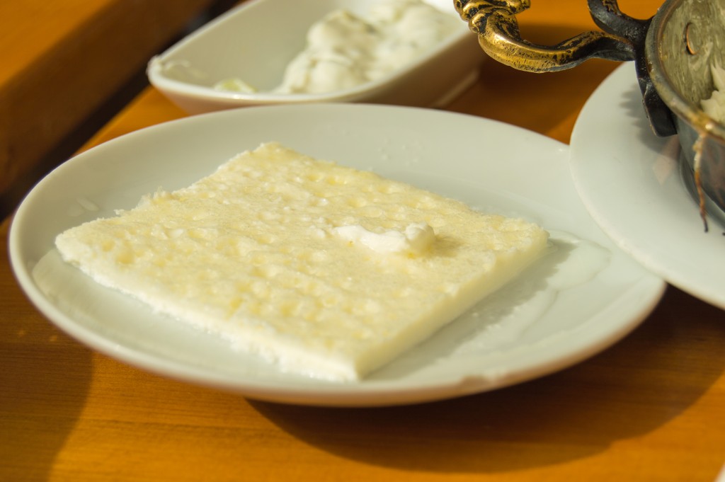 Kaymak at Turkish breakfast