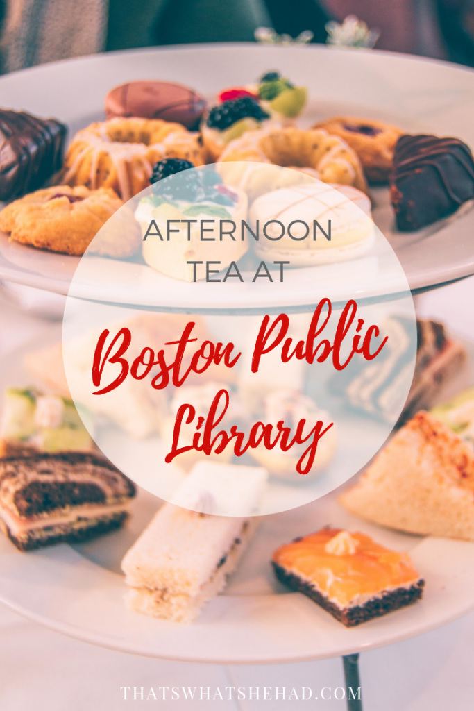 Boston Public Library offers one of the most delicious spreads for afternoon tea in Boston! Click on pin to see what' it's like! #Boston #highTea #AfternoonTea #BostonPublicLibrary