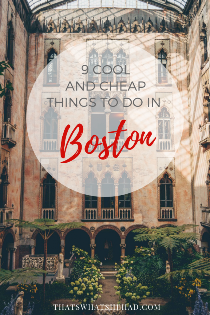 9 Cool and Cheap things to do in Boston if you are traveling on a budget! Click on pin to check it out! #Boston #Massachusetts 