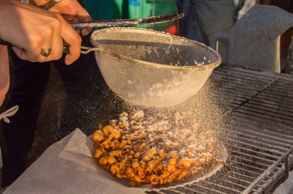 making funnel cake