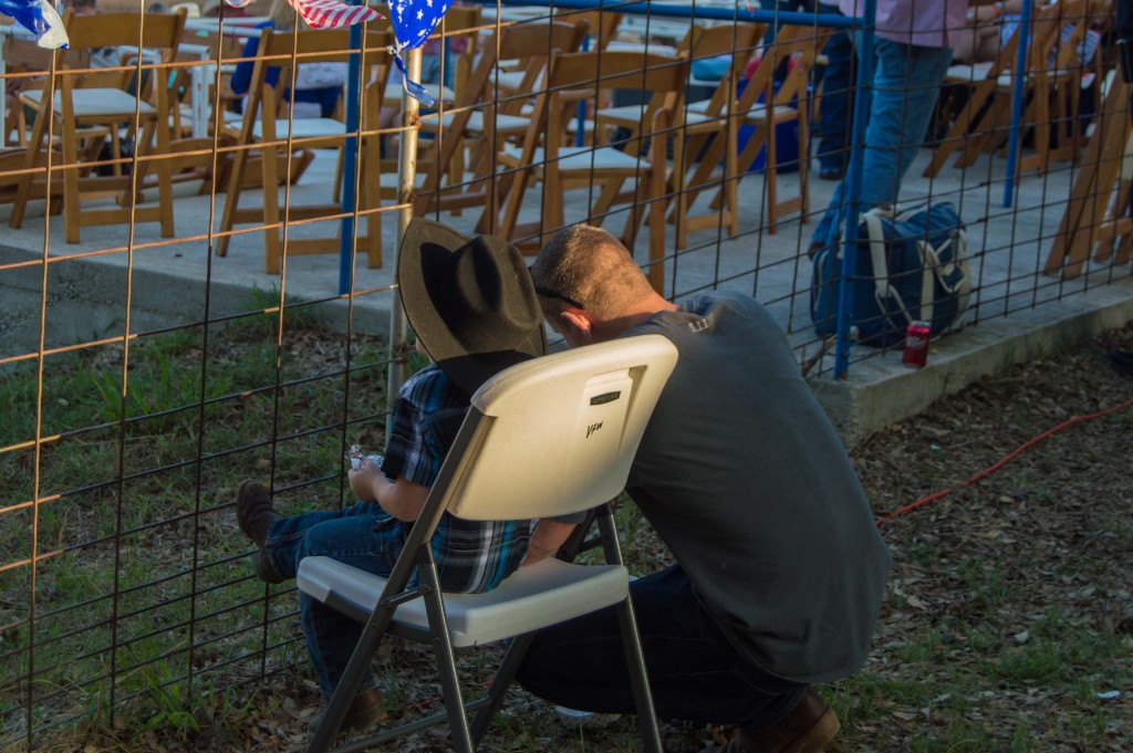 people watching rodeo