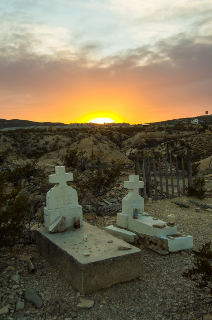 terlingua sunset over cemetery