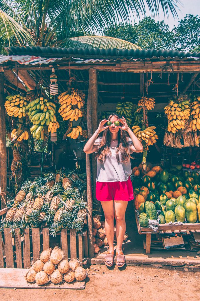 sri lanka road side fruit stall