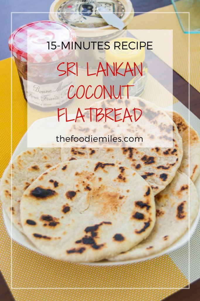 15 minutes recipe for sri lankan coconut flat bread