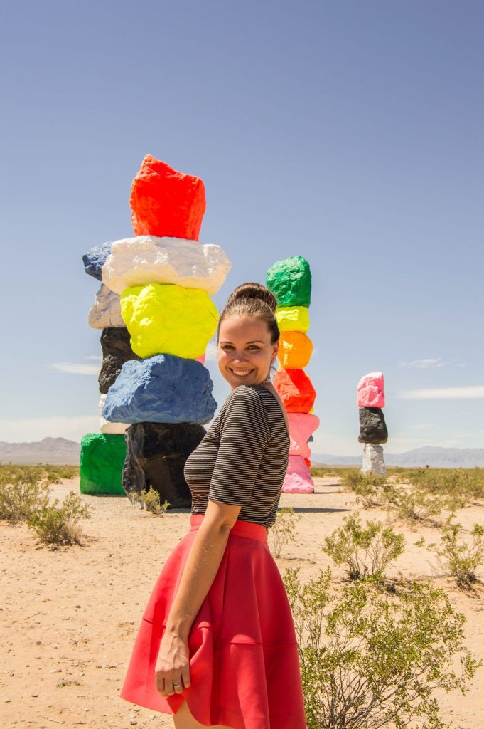 seven magic mountains installation