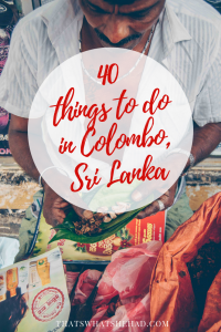 what to do in Colombo