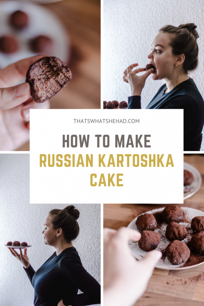 A simple 15-minute recipe for Russian kartoshka cake (there's a video recipe too!). You only need a handful of ingredients that are probably already in your pantry! #RussianFood #Russia #RussianCuisine