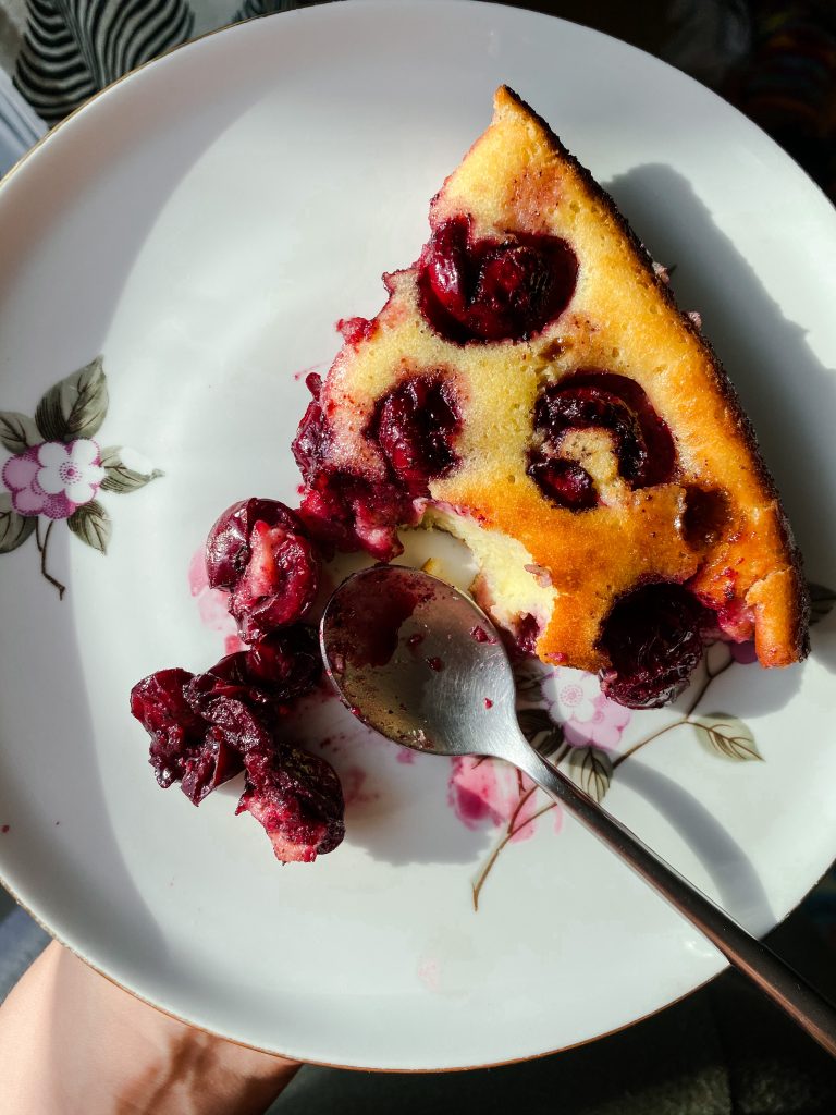 cherry sumac pancake slice