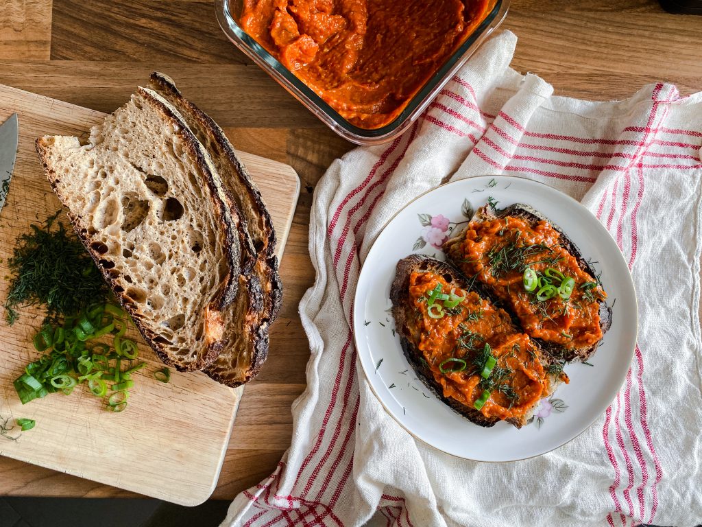 eggplant-caviar-on-sourdough