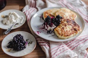 sirniki-with-jam-sour-cream