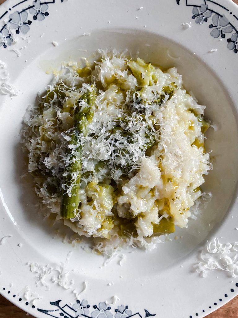 risotto with green asparagus