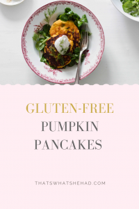Easy gluten free pumpkin pancakes made with ricotta and buckwheat flour. Made within 20 minutes, these pancakes are great for lunch or dinner, served with a simple salad and sour cream! #glutenfree #glutenfreepancakes #pumkinpancakes
