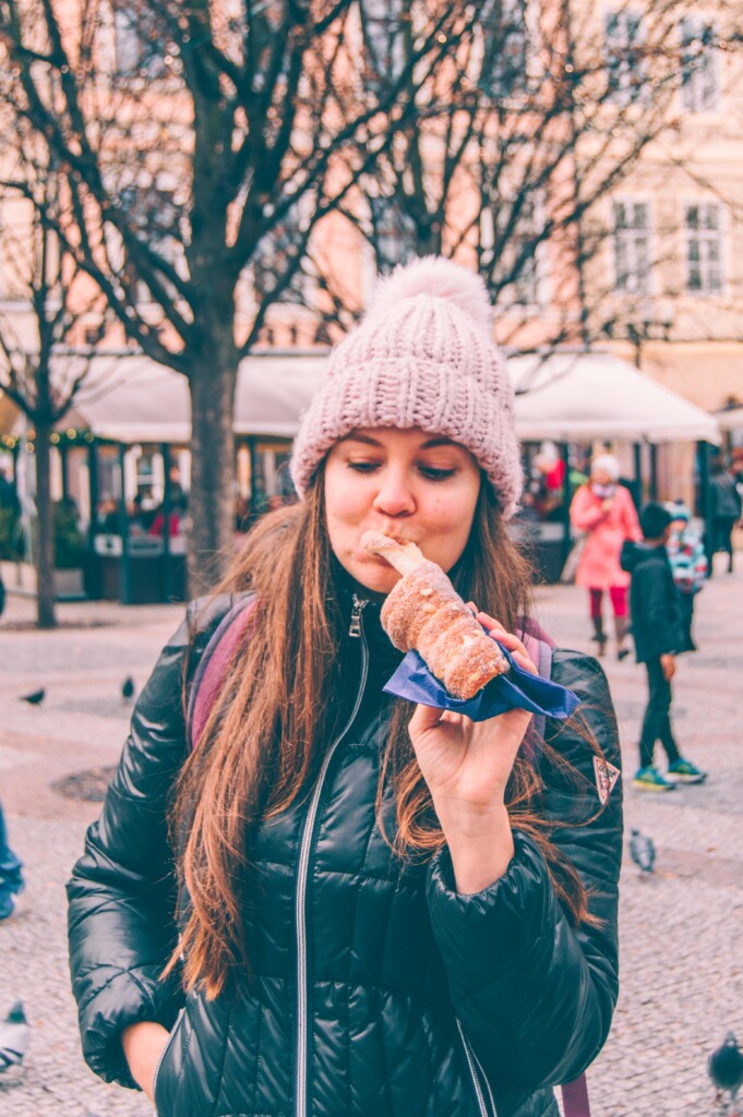 Eating trdelnik is a must when spending one day in Praque
