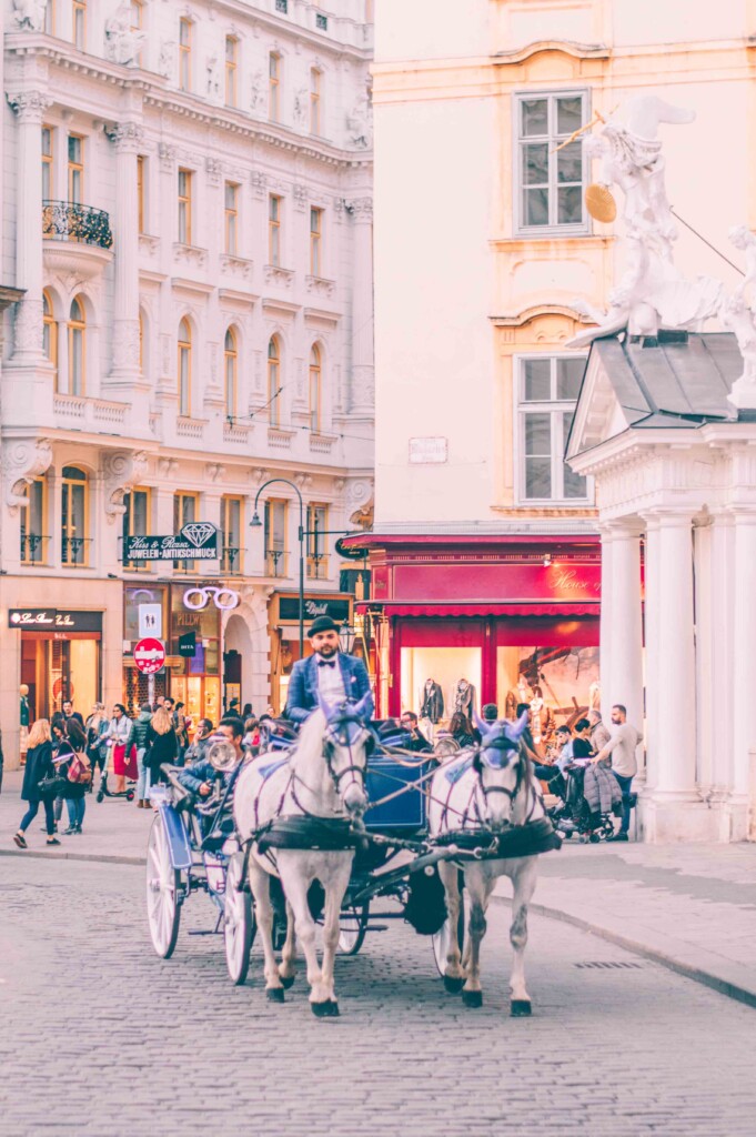 Horse-drawn carriage on the streets of Vienna