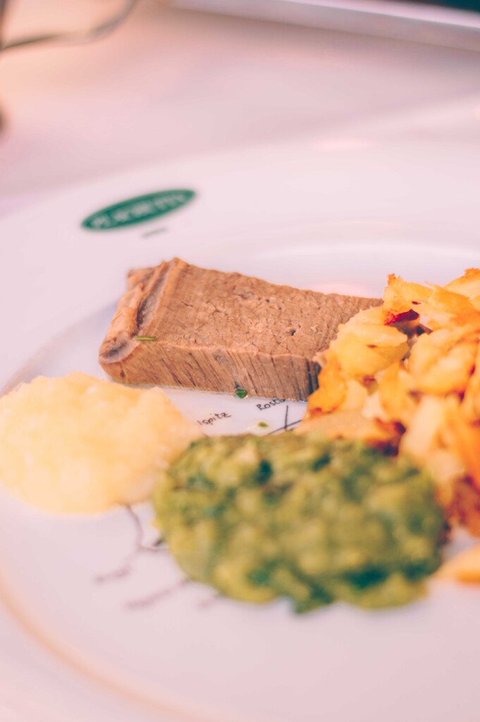 Tafelspitz at Plachutta in Vienna served on a plate