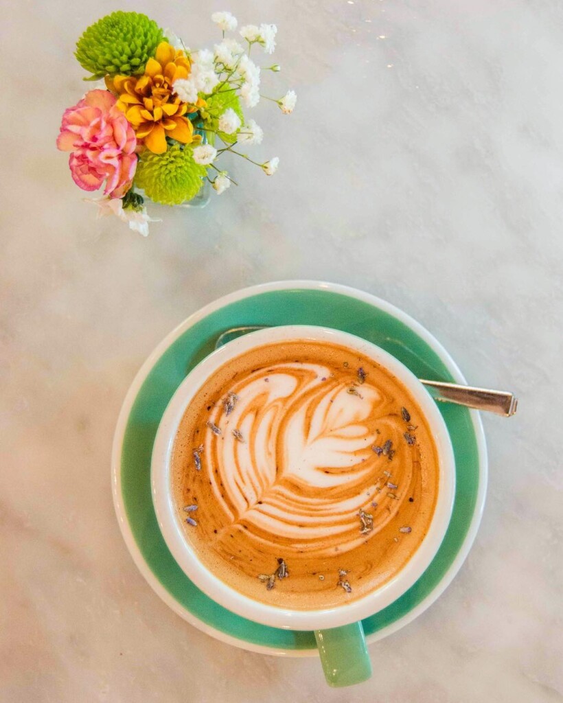 Lavender Latte at Collins Quarter Savannah is a must try during your one day in Savannah
