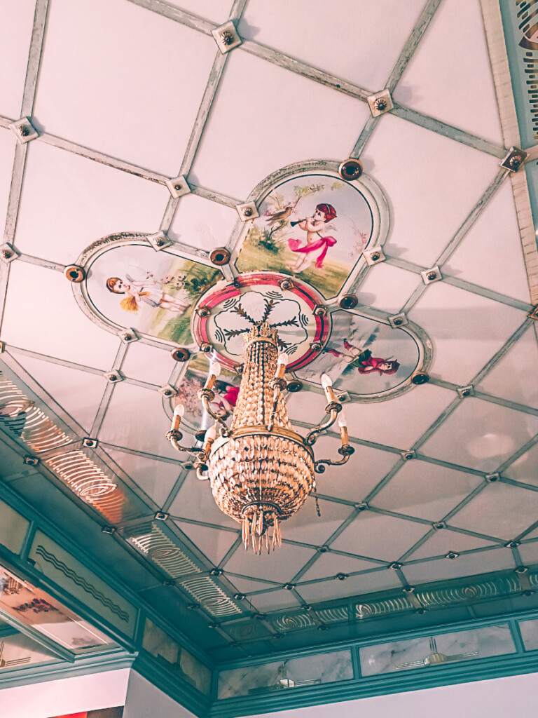 Cozy interior at Favorita Cafe