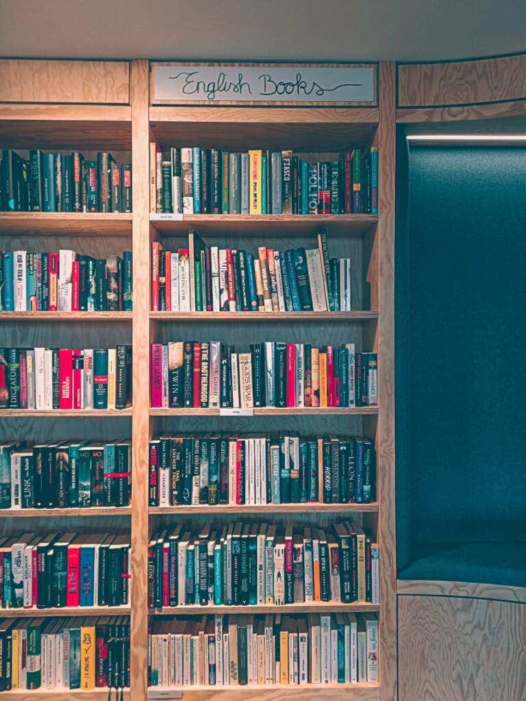 Selection of english books at Rathauspassage