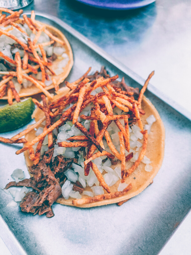 up close photo of tacos at Juan sin Miedo Hamburg