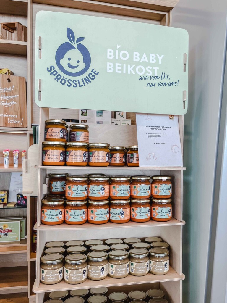 baby food stand at Jufa hotel in Hamburg