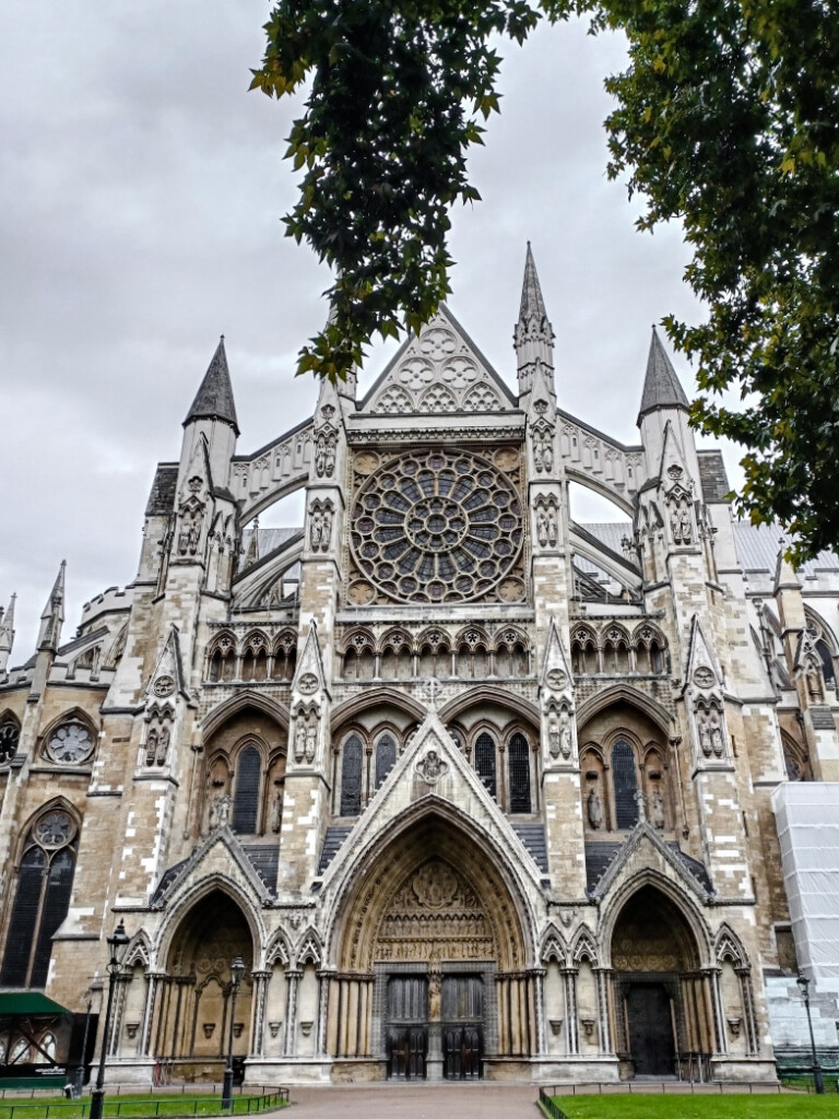 Impressive view of Westminster Abbey.