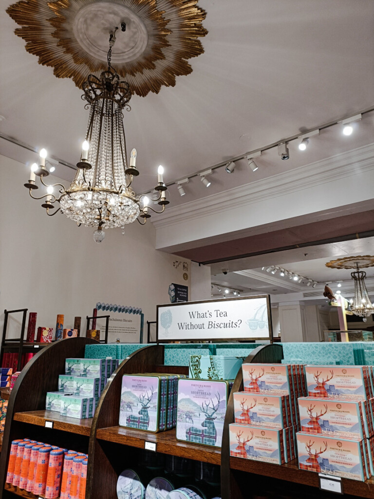 Impressive selection of biscuits at Fortnum & Mason in London.