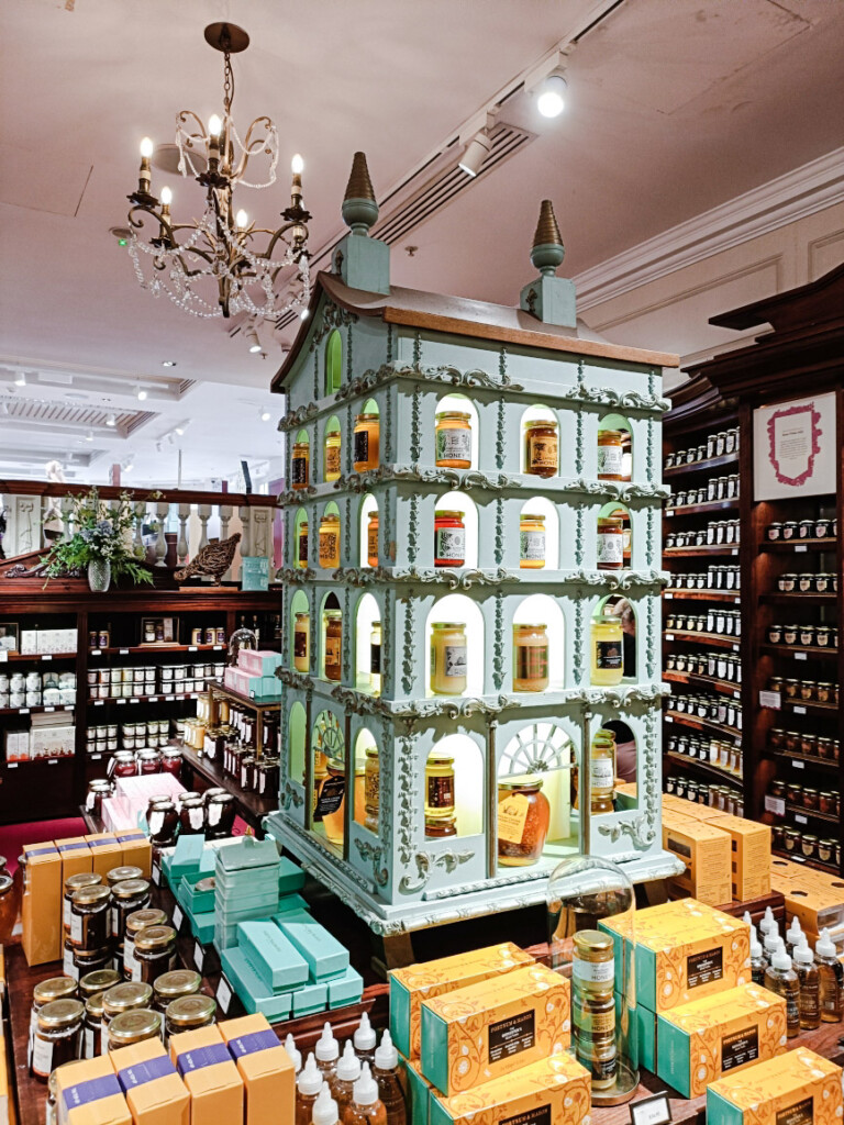 Amazing selection of groceries at Fortnum & Mason.