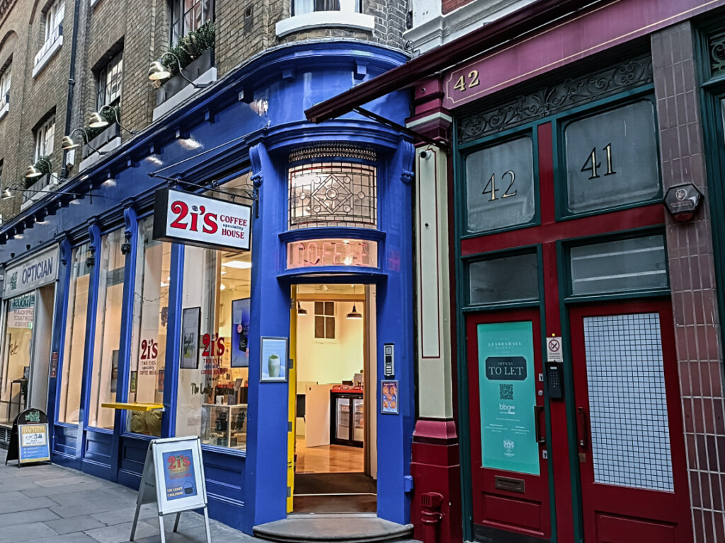 The Leaky Cauldron at Leadenhall Market, London.