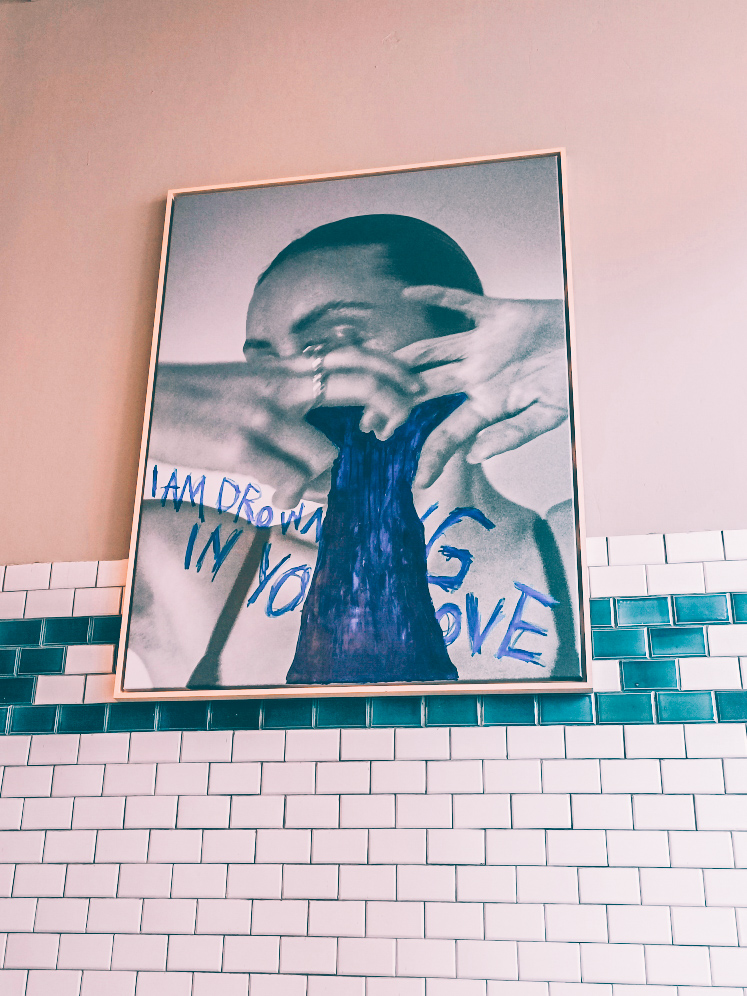 Modern art work at Marshall street cafe