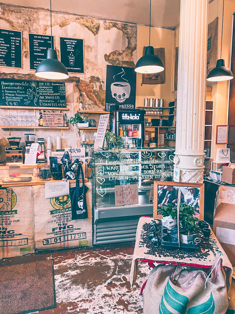 Artsy and unique interior at Deathpresso Cafe