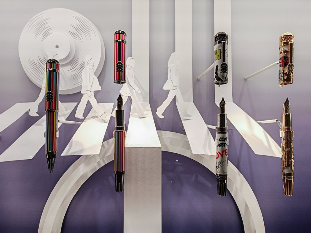 Pens on display at Montblanc Haus.