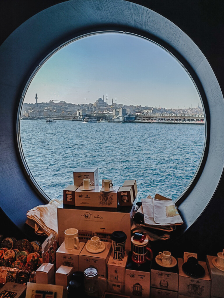 view from Istanbul bookstore Karaköy branch