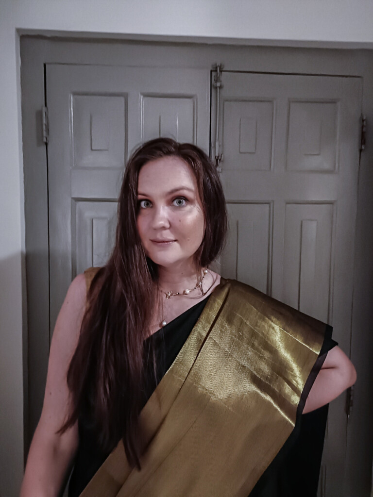 yulia in a saree