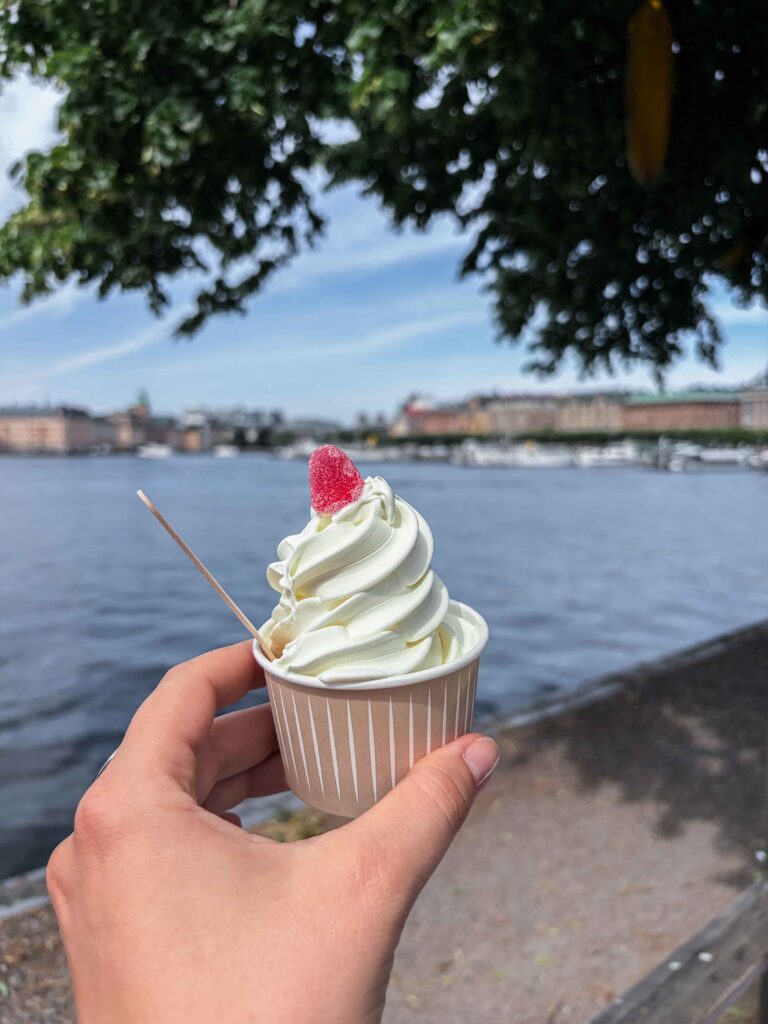 ice cream with a view at Junibacken