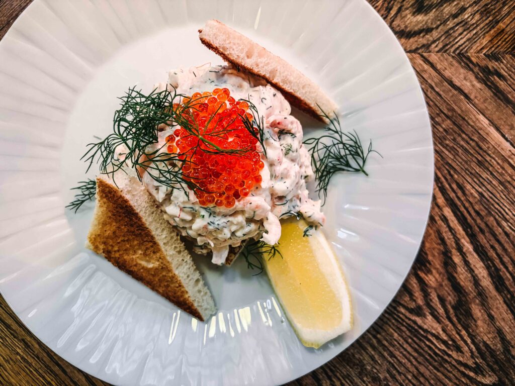 shrimp toast at lisa elmqvist