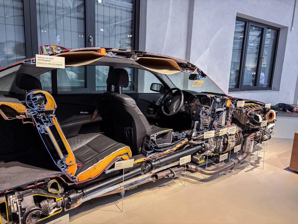 A look inside a car for kids to inspect at the Science center spectrum in Berlin