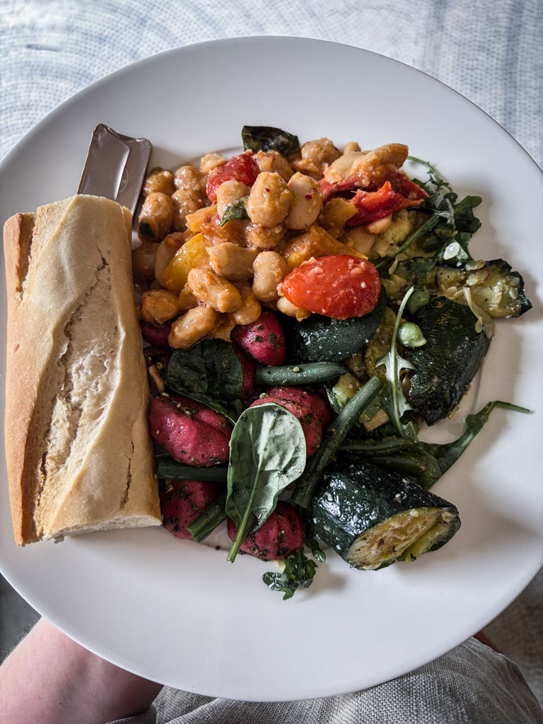 choice of salads at V&A museum cafe
