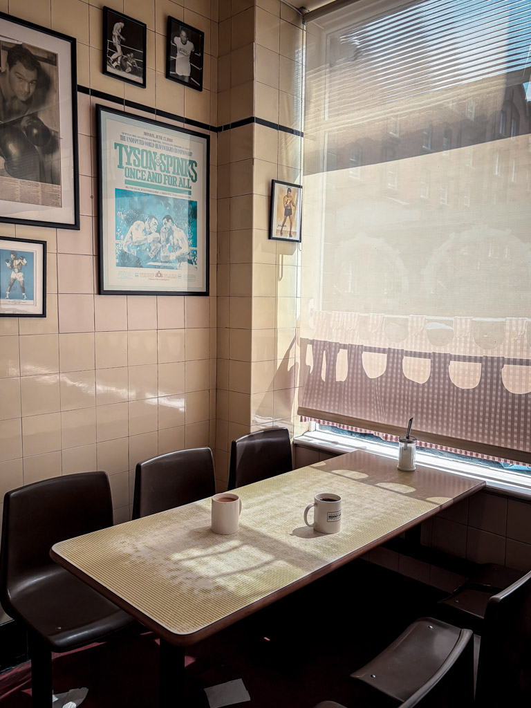 Interior at regency cafe, cozy and traditional.
