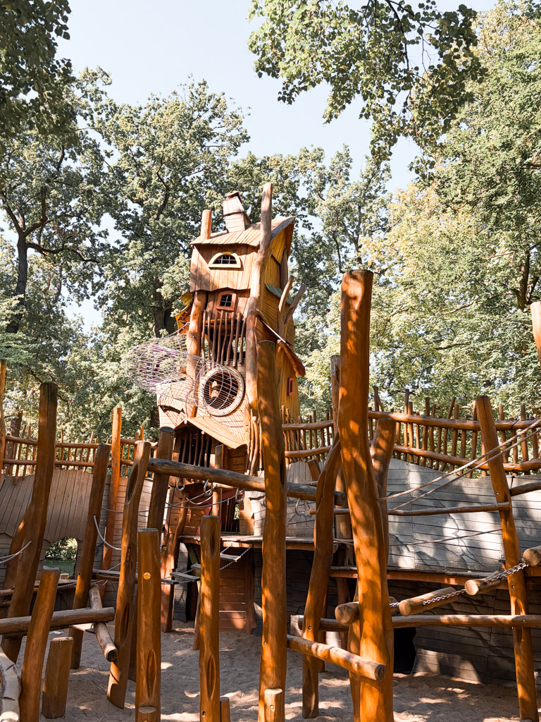 Amazing wooden playground at the Berlin zoological garden
